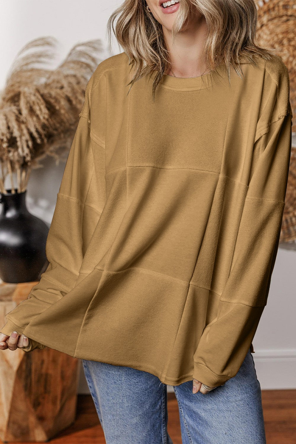 Round Neck Long Sleeve Sweatshirt